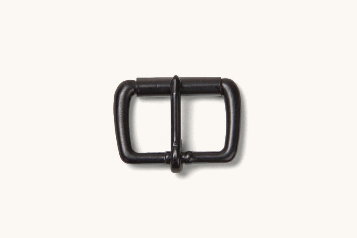 a black roller buckle
