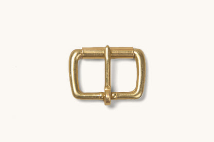 a brass roller buckle